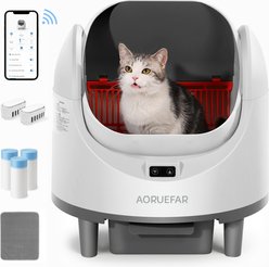 Aoruefar Open-Top Self Cleaning Cat Litter Box, Large