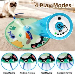 Casfuy Rechargeable 4 Speed Interactive Hide & Seek with Moving Mouse & Furry Tail Cat Toy slide 2 of 7
