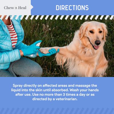 Show full view: Chew + Heal Advanced Chlorhexidine Medicated Wound Care Spray for Dogs, 8-fl oz bottle slide 7 of 11