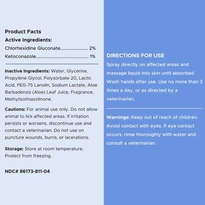 Show full view: Chew + Heal Advanced Chlorhexidine Medicated Wound Care Spray for Dogs, 8-fl oz bottle slide 9 of 11