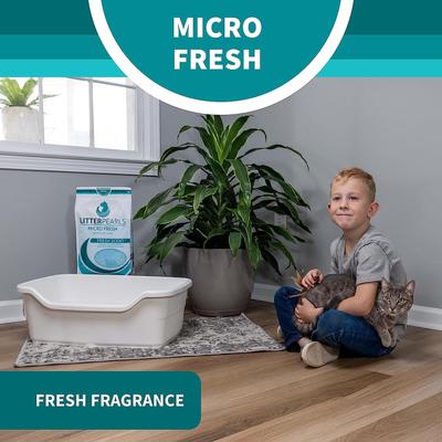 Show full view: Litter Pearls Micro Fresh Scented Non-Clumping Crystal Cat Litter with Odorbond, 7-lb bag slide 5 of 7