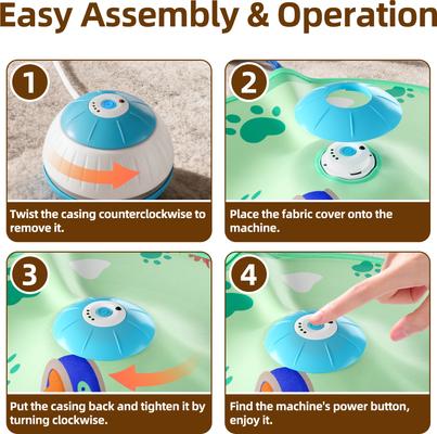 Show full view: Casfuy Rechargeable 4 Speed Interactive Hide & Seek with Moving Mouse & Furry Tail Cat Toy slide 5 of 8