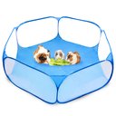 SunGrow Foldable Indoor Guinea Pig & Kitten Ball Pit Playpen Portable Pop-Up Tent for Small Pet, Blue