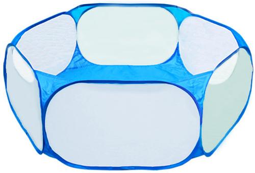 Show full view: SunGrow Foldable Indoor Guinea Pig & Kitten Ball Pit Playpen Portable Pop-Up Tent for Small Pet, Blue slide 2 of 8