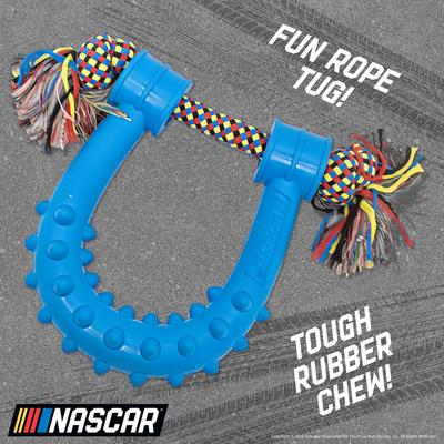 Show full view: NASCAR Spikey Chew Tough Dog Chew Toy with Rope slide 2 of 6