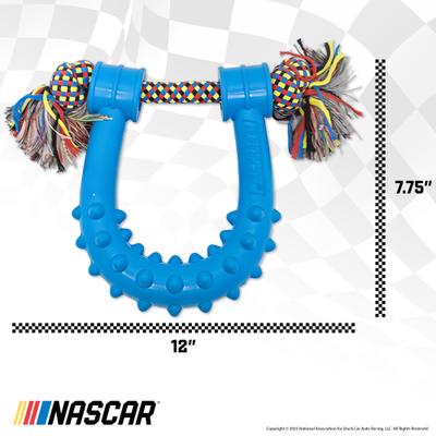 Show full view: NASCAR Spikey Chew Tough Dog Chew Toy with Rope slide 5 of 6
