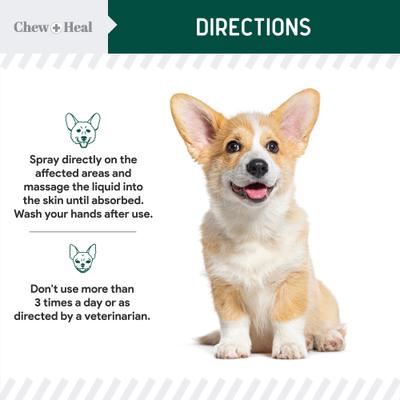 Show full view: Chew + Heal Advanced Hydrocortisone Medicated Wound Care Spray for Dogs, 4-fl oz bottle slide 9 of 11