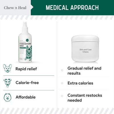 Show full view: Chew + Heal Advanced Hydrocortisone Medicated Wound Care Spray for Dogs, 4-fl oz bottle slide 3 of 11