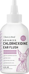 Chew + Heal Advanced Antiseptic Otic Chlorhexidine Ear Flush for Dogs, 4-fl oz bottle