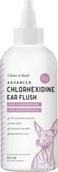 Chew + Heal Advanced Antiseptic Otic Chlorhexidine Ear Flush for Dogs, 12-fl oz bottle