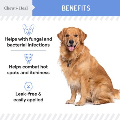 Show full view: Chew + Heal Advanced Chlorhexidine Medicated Wound Care Spray for Dogs, 8-fl oz bottle slide 8 of 11