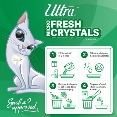 Show full view: Ultra Fresh Scented Micro Crystals Premium Non-Clumping Cat Litter, 5-lb bag slide 6 of 9