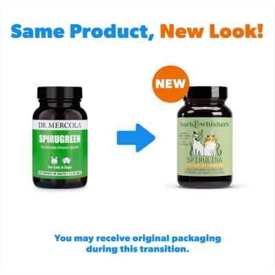 Show full view: Bark and Whiskers Spirulina Superfood Tablets Dog & Cat Supplement, 180 count slide 3 of 5