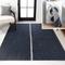 Show in main carousel: JONATHAN Y Linja Solid Centre Stripe Machine-Washable Area Rug, Navy/Gray, 8' x 10' slide 1 of 9