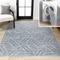 Show in main carousel: JONATHAN Y Vector Modern Coastal Geometric Machine-Washable Area Rug, Blue/Cream, 4' x 6' slide 1 of 9