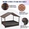 Show in main carousel: Heeyoo Elevated Wicker Dog House with Canopy, Grey, 48 x 31.8 x 37-in, Grey, 48 x 31.8 x 37-in slide 6 of 8