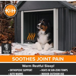 K&H Pet Products Lectro-Soft Outdoor Heated Pad, Gray, Medium