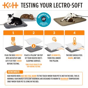 K&H Pet Products Lectro-Soft Outdoor Heated Pad, Gray, Medium