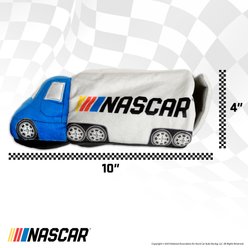 NASCAR Race Car Hauler Semi Truck with Nesting Race Car Squeaky Tug Dog Toy slide 2 of 6