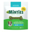 Minties Medium Mint Flavored Dental Treats for Dogs, 25-50 lbs, 32-oz, 40 count