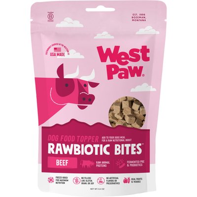 West Paw West Paw Beef Rawbiotic Bites Digestive Health High Protein Dog Food Topper, 6.4-oz bag
