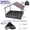 Show in main carousel: Heeyoo Elevated Wicker Dog House with Canopy, Grey, 48 x 31.8 x 37-in, Grey, 48 x 31.8 x 37-in slide 2 of 8