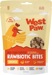 West Paw Chicken Rawbiotic Bites Digestive Health High Protein Dog Food Topper, 6.4-oz bag