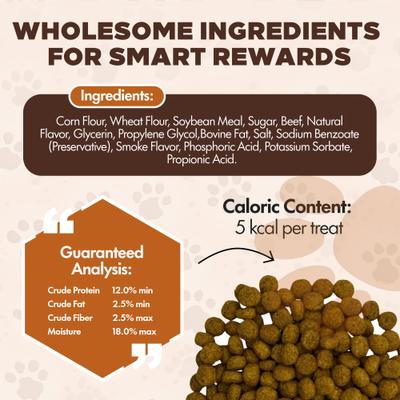 Show full view: Scoochie Pet Chewka Real Meat Bacon Flavor Training Bites Dog Treats, 4.5-oz bag slide 6 of 7