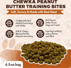Scoochie Pet Chewka Real Meat Peanut Butter Flavor Training Bites Dog Treats, 4.5-oz bag slide 2 of 6