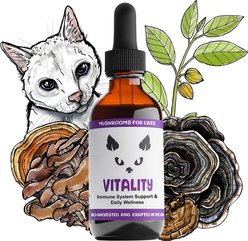 MycoCat Vitality Mushroom Extract & Adaptogen Blend Immune Liquid Supplement for Cats, 2-oz bottle slide 1 of 5