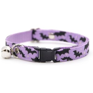 Made By Cleo Batty Babe Cat Collar, 8 to 13-in neck, 1/2-in wide, Purple