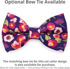 Made By Cleo Plum Blossom Cat Collar, 8 to 13-in neck, 1/2-in wide slide 2 of 3