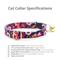 Show in main carousel: Made By Cleo Plum Blossom Cat Collar, 8 to 13-in neck, 1/2-in wide slide 3 of 4