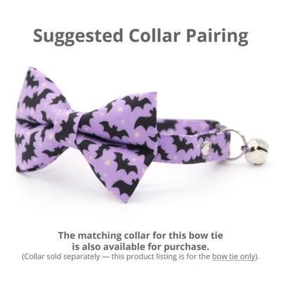 Show full view: Made By Cleo Batty Babe Slide-On Cat & Small Dog Bow Tie, Purple slide 3 of 3