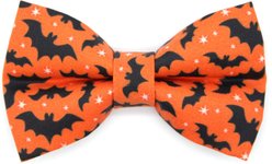 Made By Cleo Batty Babe Slide-On Cat & Small Dog Bow Tie, Orange