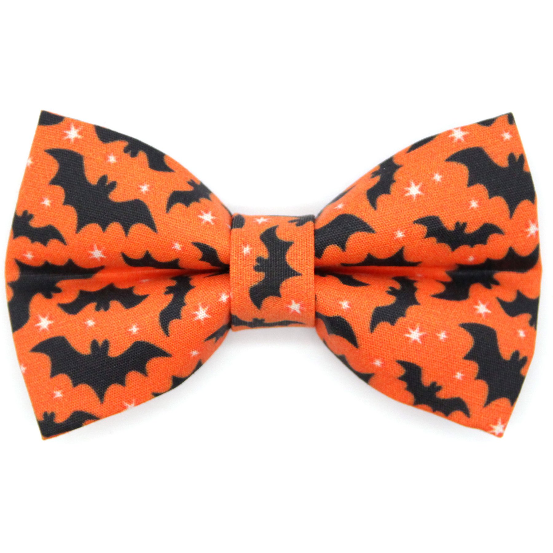 Made By Cleo Batty Babe Slide-On Cat & Small Dog Bow Tie, Orange
