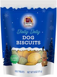 Country Kitchen Holiday Biscuit Dog Treats, 6-oz bag