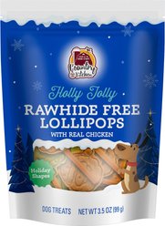 Country Kitchen Holiday Holipops Hard Dog Chews, 5 count bag
