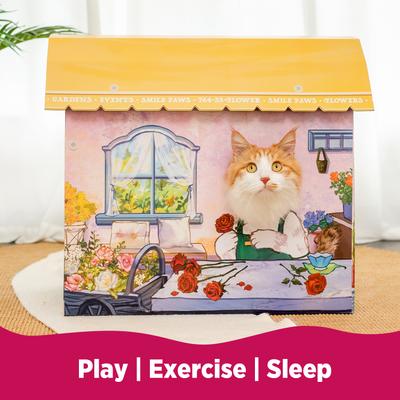 Show full view: Smile Paws Flower Shop Cat Scratcher House slide 4 of 8