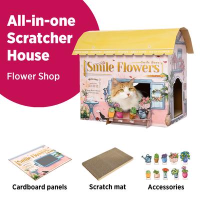 Show full view: Smile Paws Flower Shop Cat Scratcher House slide 2 of 8