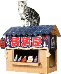 Smile Paws Izakaya Cat Scratcher House, Grey slide 1 of 8