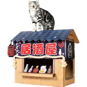 Smile Paws Izakaya Cat Scratcher House, Grey