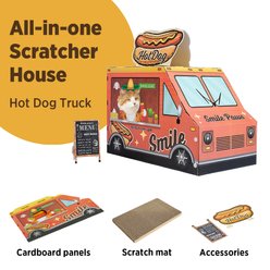 Smile Paws Hotdog Food Truck Cat Scratcher House slide 2 of 8