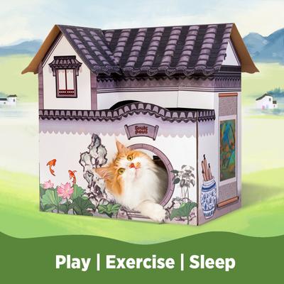 Show full view: Smile Paws Tea House Cat Scratcher House slide 5 of 9