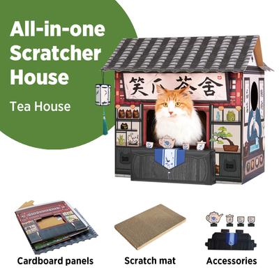 Show full view: Smile Paws Tea House Cat Scratcher House slide 3 of 9