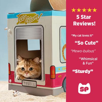 Show full view: Smile Paws Icecream Food Truck Cat Scratcher House slide 8 of 8