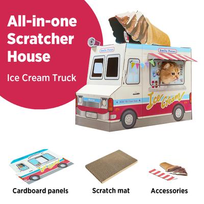 Show full view: Smile Paws Icecream Food Truck Cat Scratcher House slide 2 of 8
