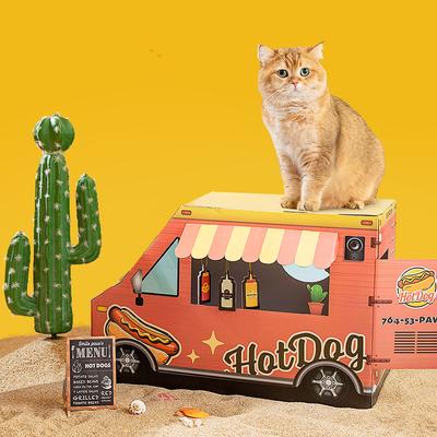 Show full view: Smile Paws Hotdog Food Truck Cat Scratcher House slide 6 of 8