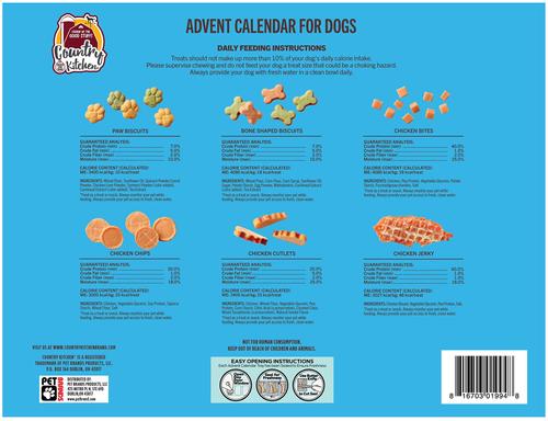 Show full view: Country Kitchen Holiday Dual Bites Advent Calendar Crunchy Dog Treats, 6.7-oz box slide 3 of 4