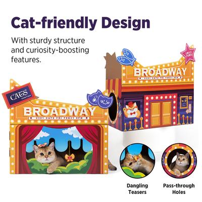 Show full view: Smile Paws Broadway Cat Scratcher House slide 5 of 8